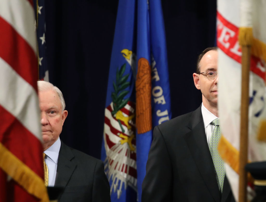 Jeff Sessions and Rod Rosenstein. 