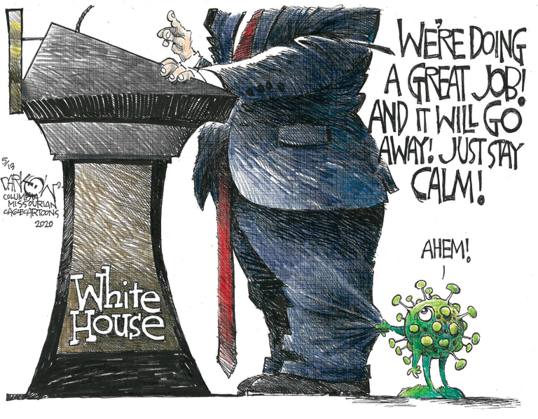 Political Cartoon U.S. Trump coronavirus&amp;nbsp;