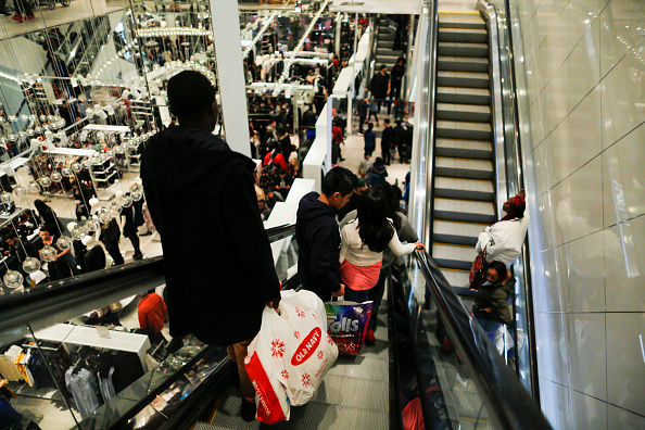 Shoppers visit H&amp;M in New York on Black Friday.