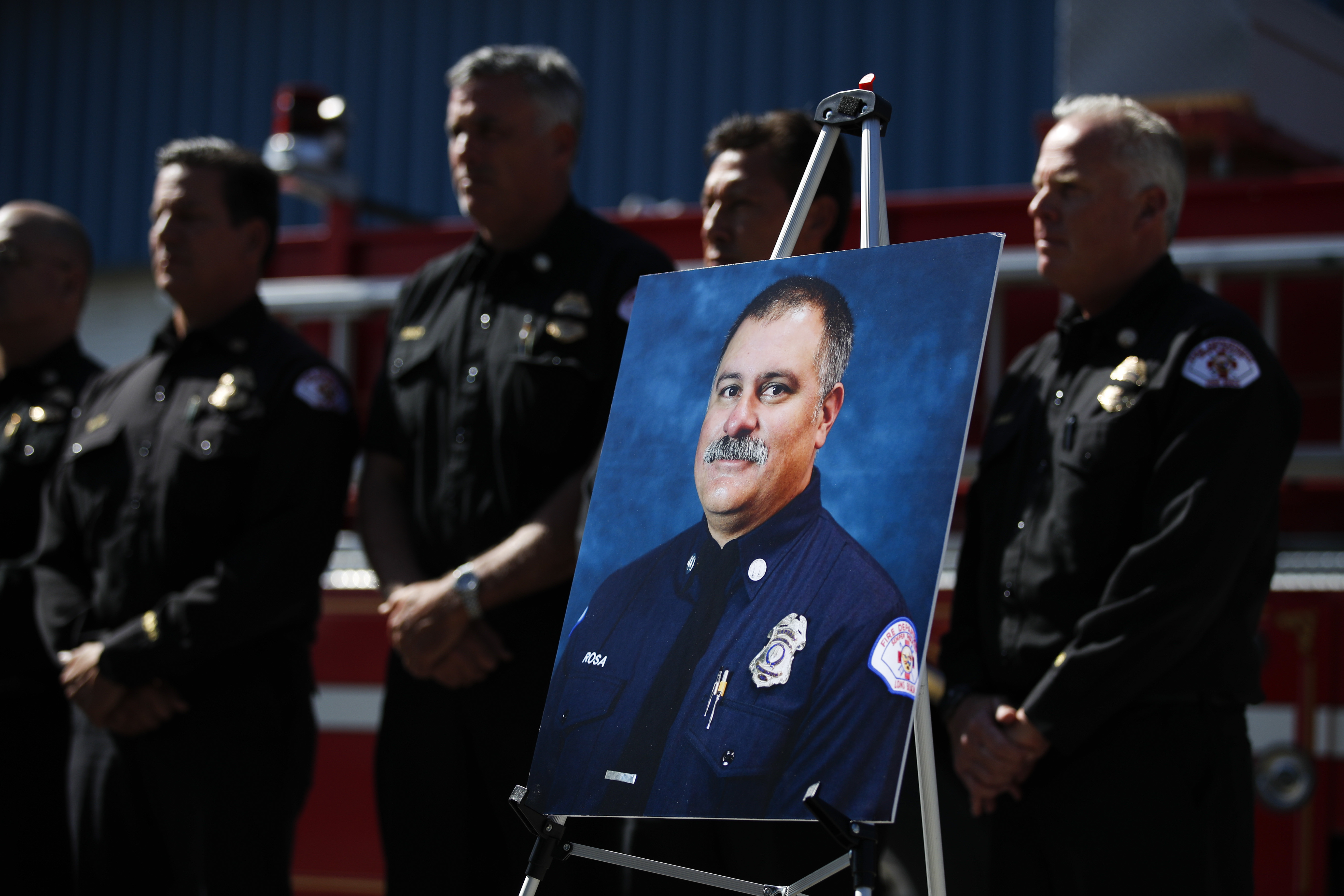 A photo of slain firefighter Capt. Dave Rosa.