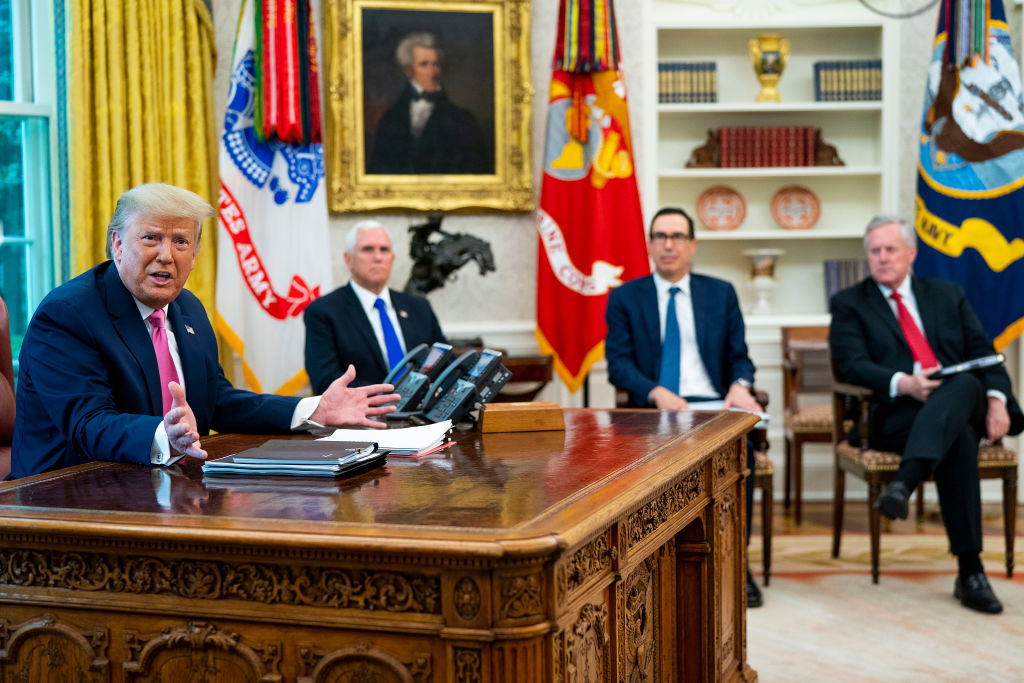 President Trump and top officials.