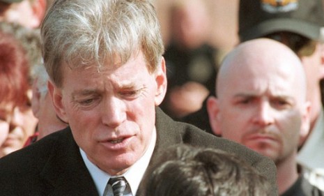 Former KKK Grand Wizard David Duke during an anti-immigration rally in 2000: The &quot;white nationalist&quot; is reportedly considering a run for the White House.