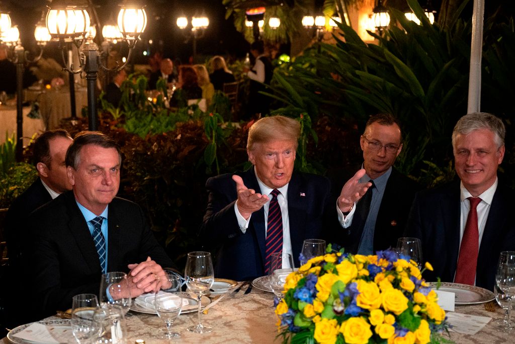 Trump hosts Brazil&#039;s president at Mar-a-Lago