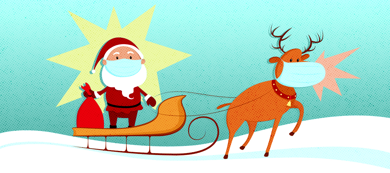 Santa and Rudolph.