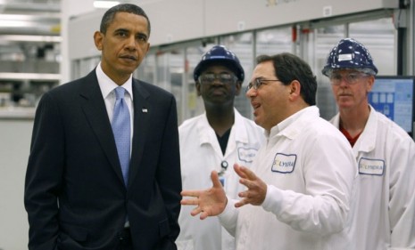 President Obama toured the Solyndra solar panel plant in May 2012