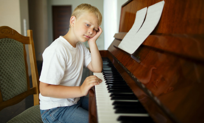 Boy at piano