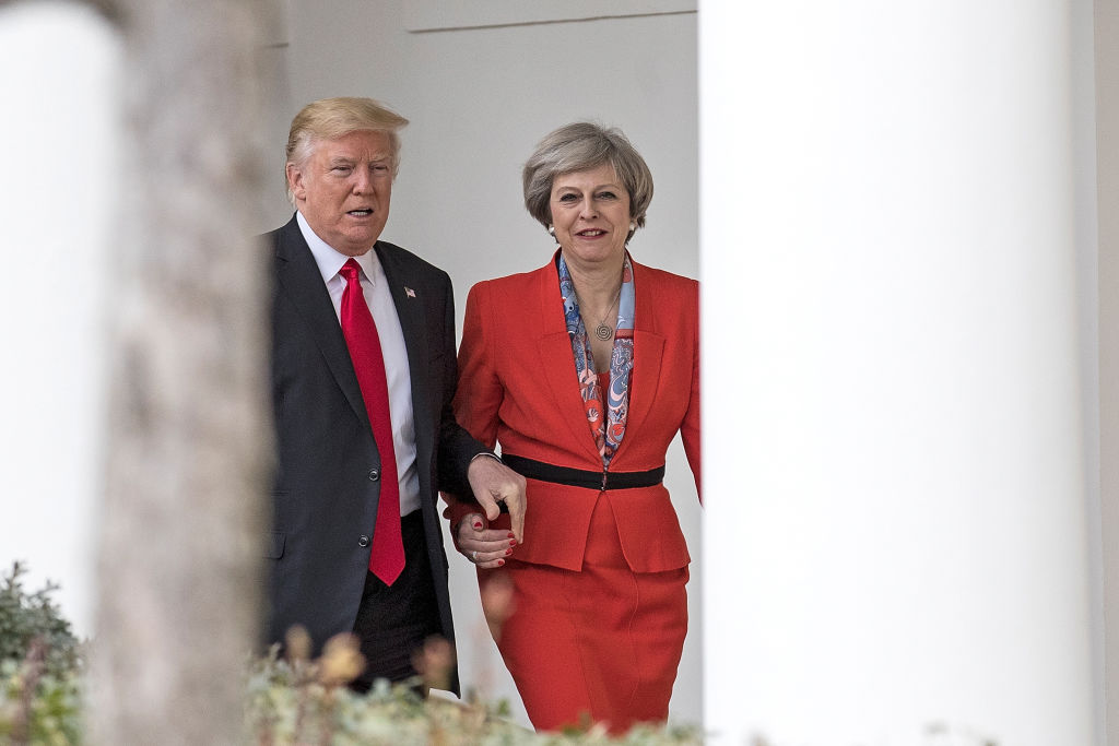 Donald Trump and Theresa May.