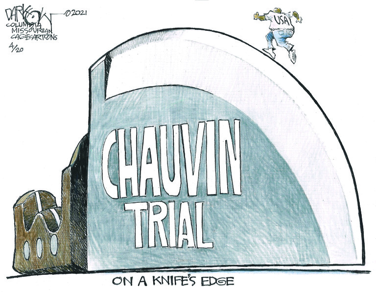 Editorial Cartoon U.S. chauvin trial george floyd