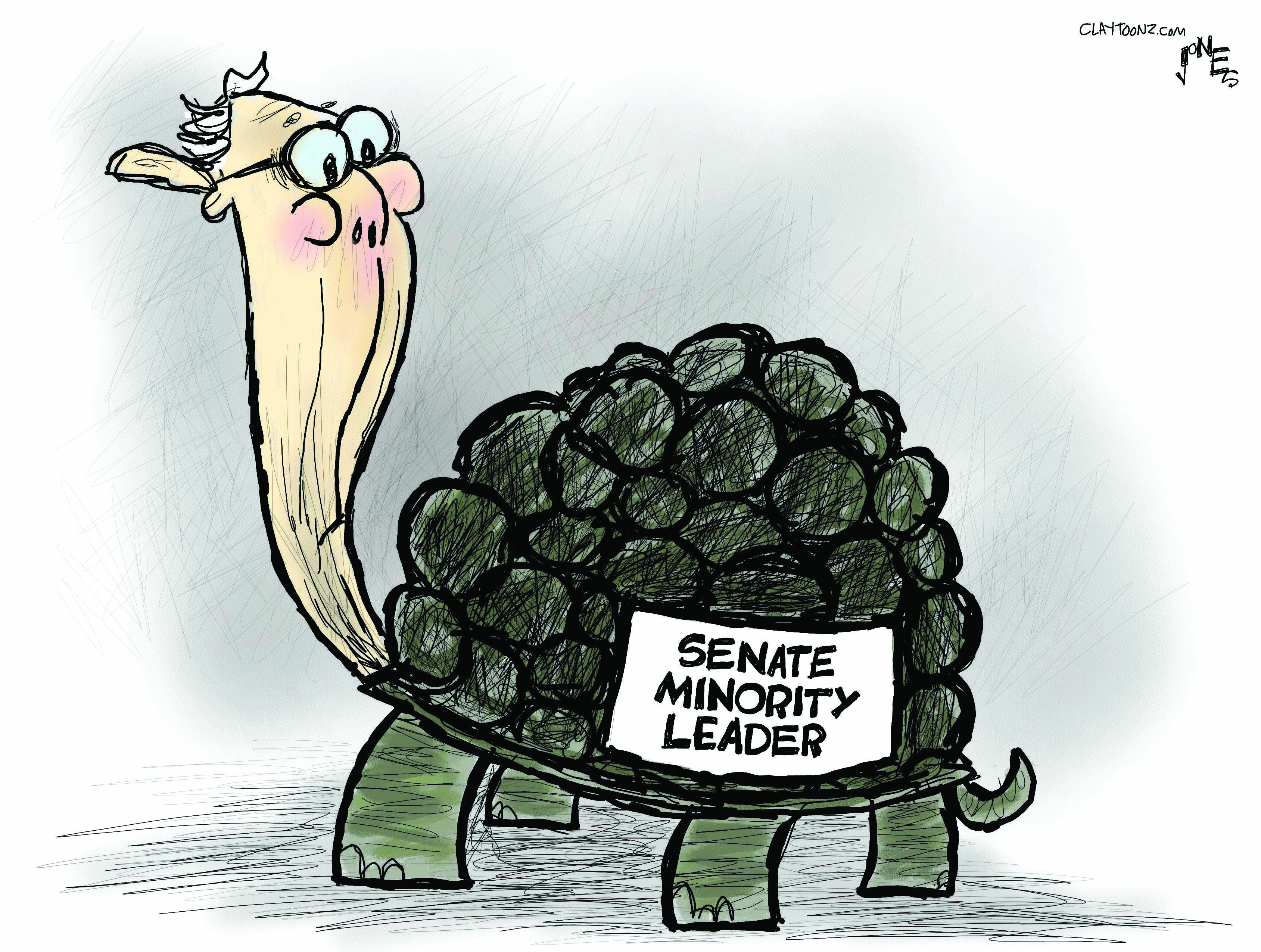 Political Cartoon U.S. McConnell Georgia Senate loss