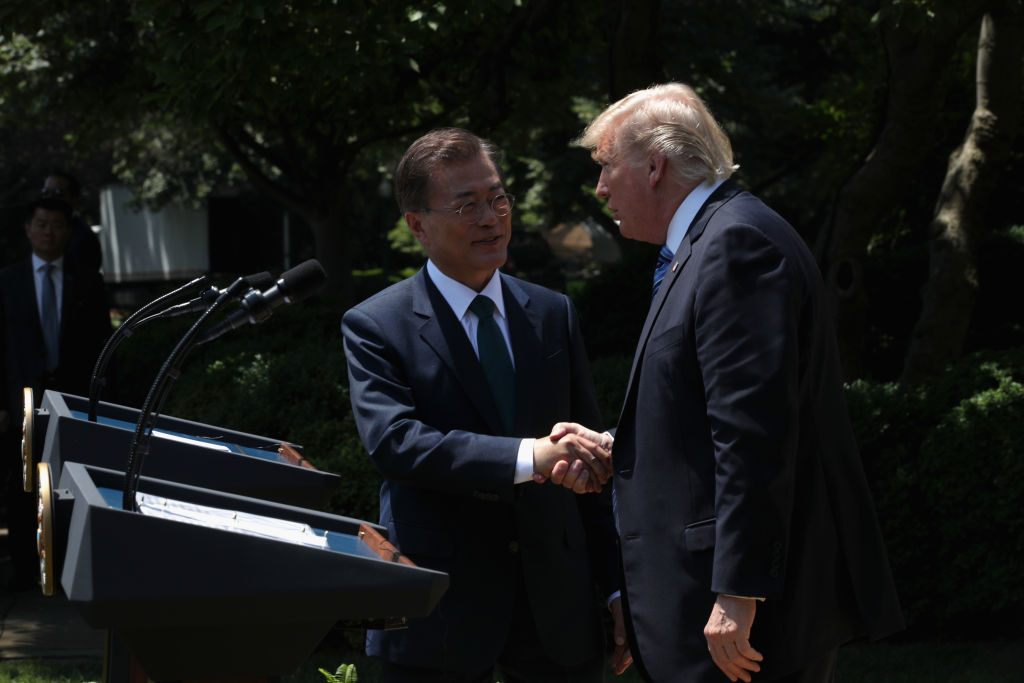President Donald Trump and South Korean President Moon Jae-in 
