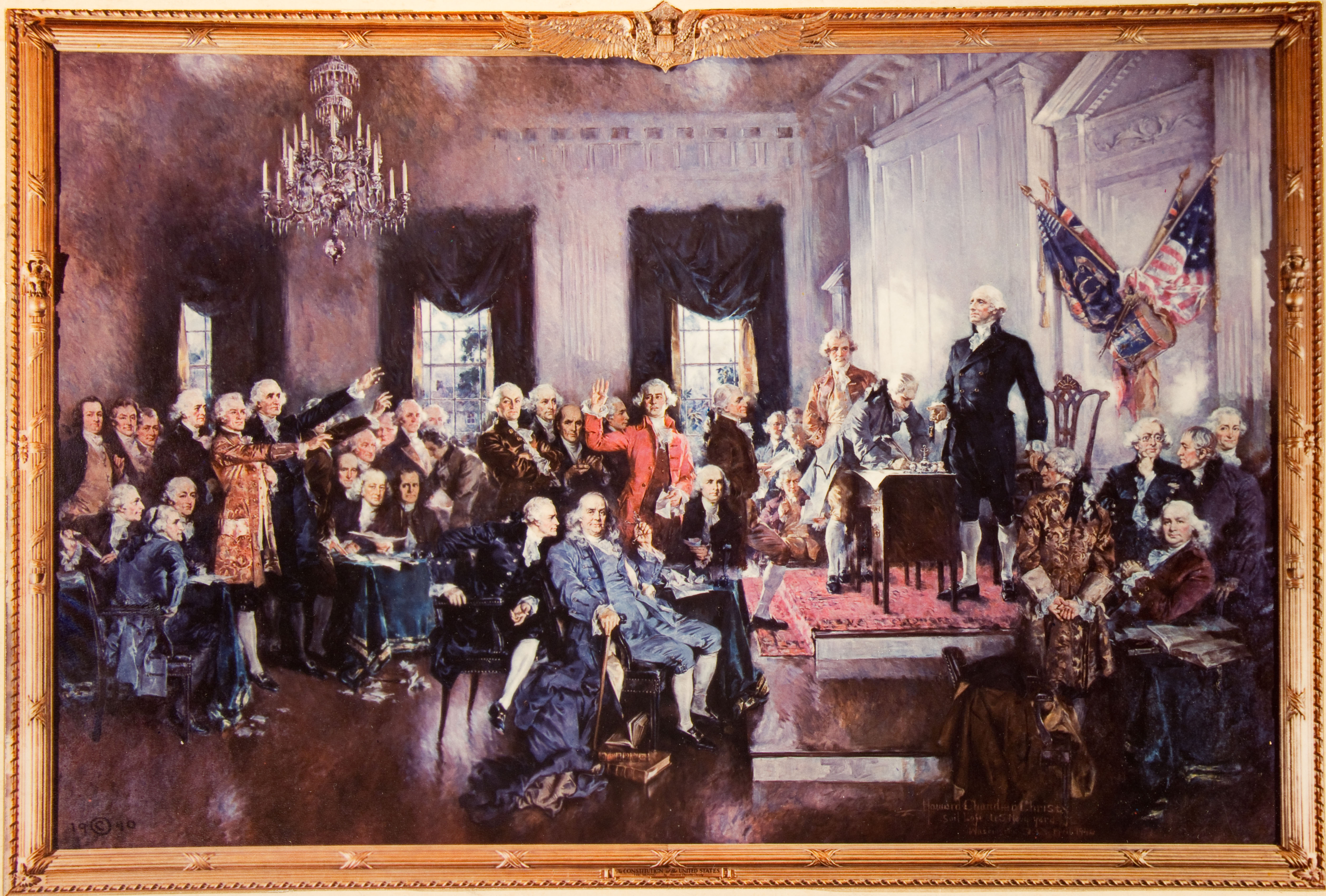 Scene at the Signing of the Constitution of the United States, by Howard Chandler Christy.