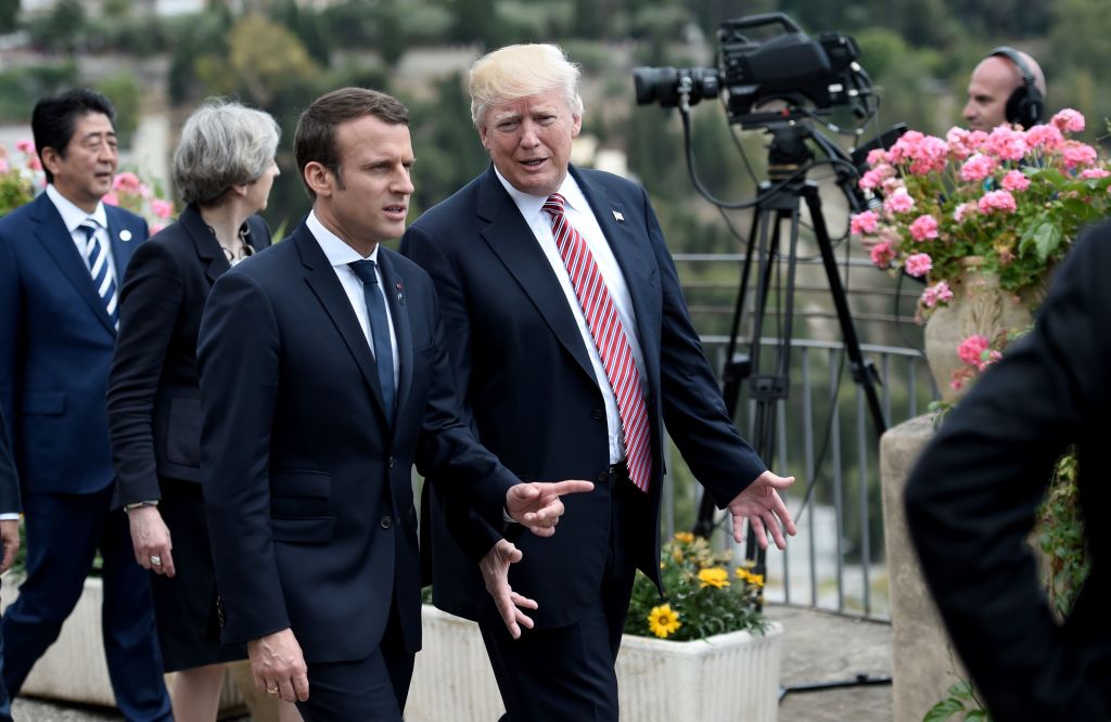 Trump and Macron.