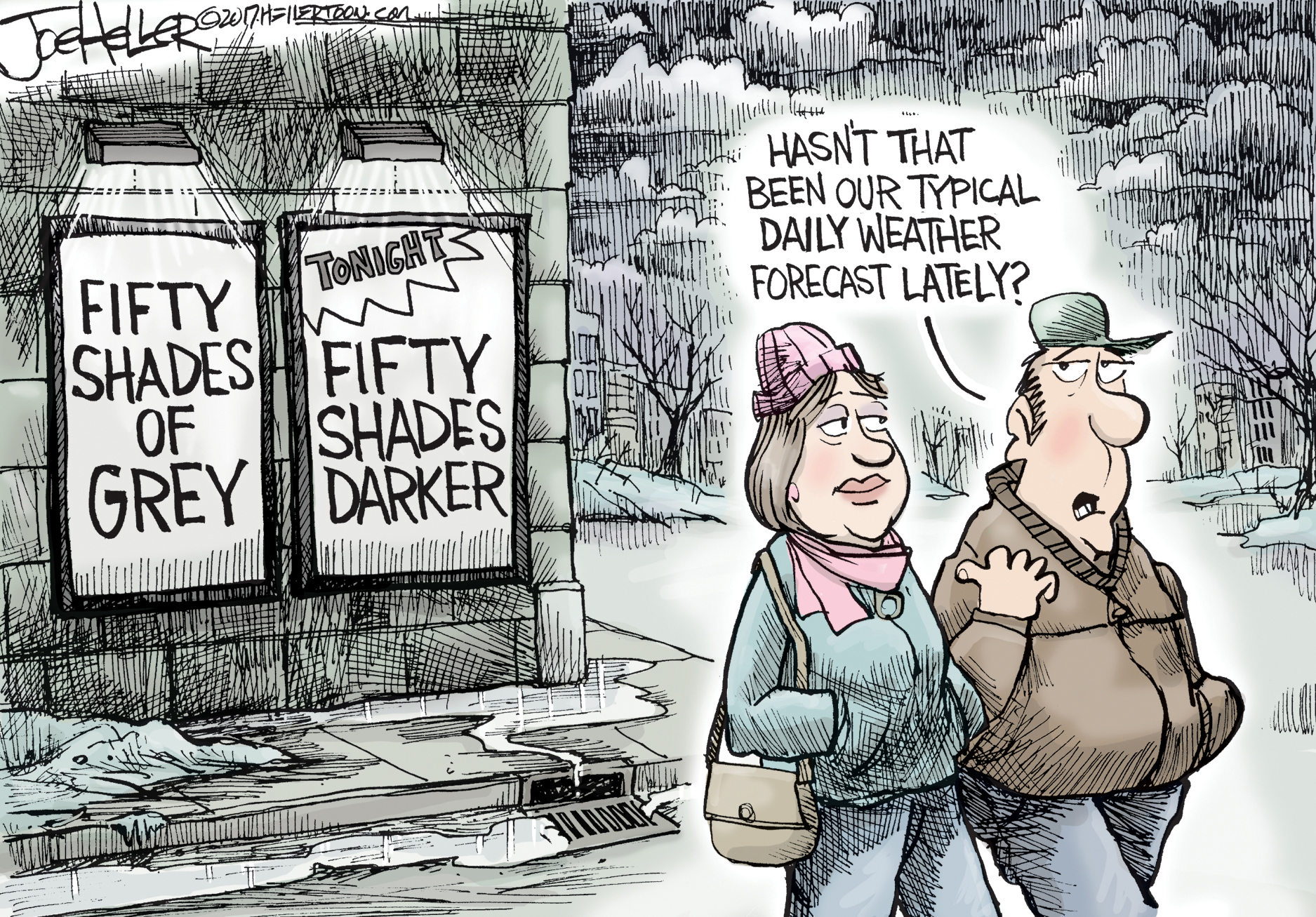 Editorial Cartoon Fifty Shades of Grey Fifty Shades Darker weather
