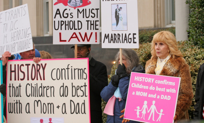 Gay marriage protest