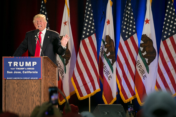 Trump visited California on the campaign trail.