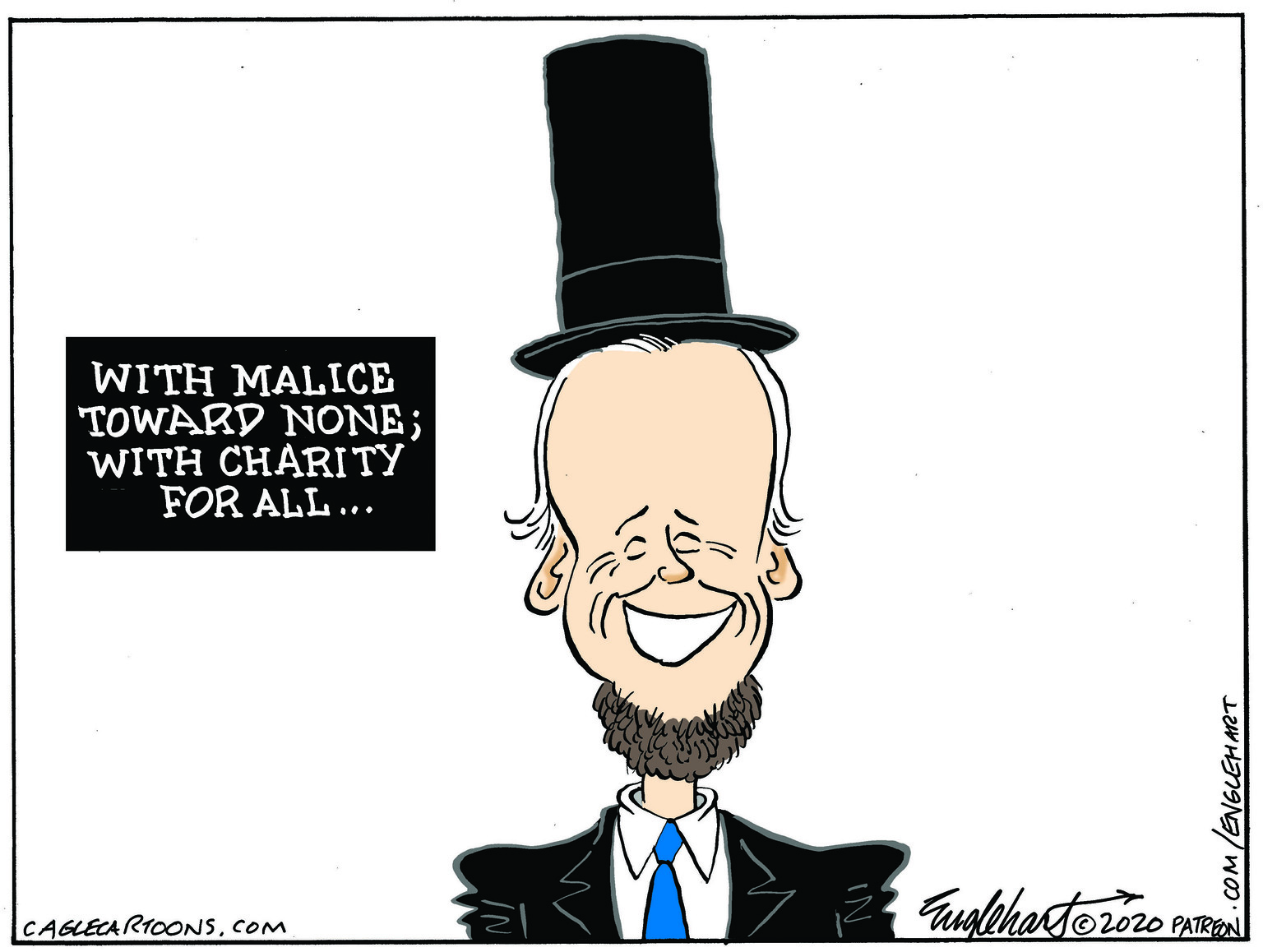 Political Cartoon U.S. Joe Biden 2020 Election Abraham Lincoln Honesty