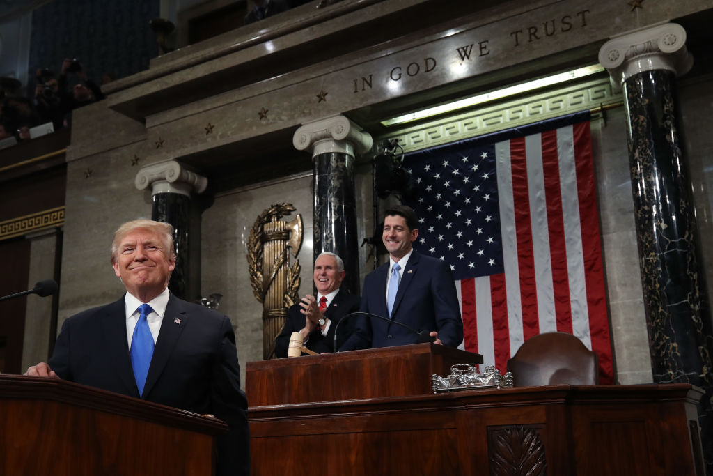 Donald Trump during the State of the Union address.