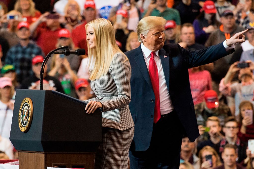 Ivanka Trump stumps with her father, President Trump