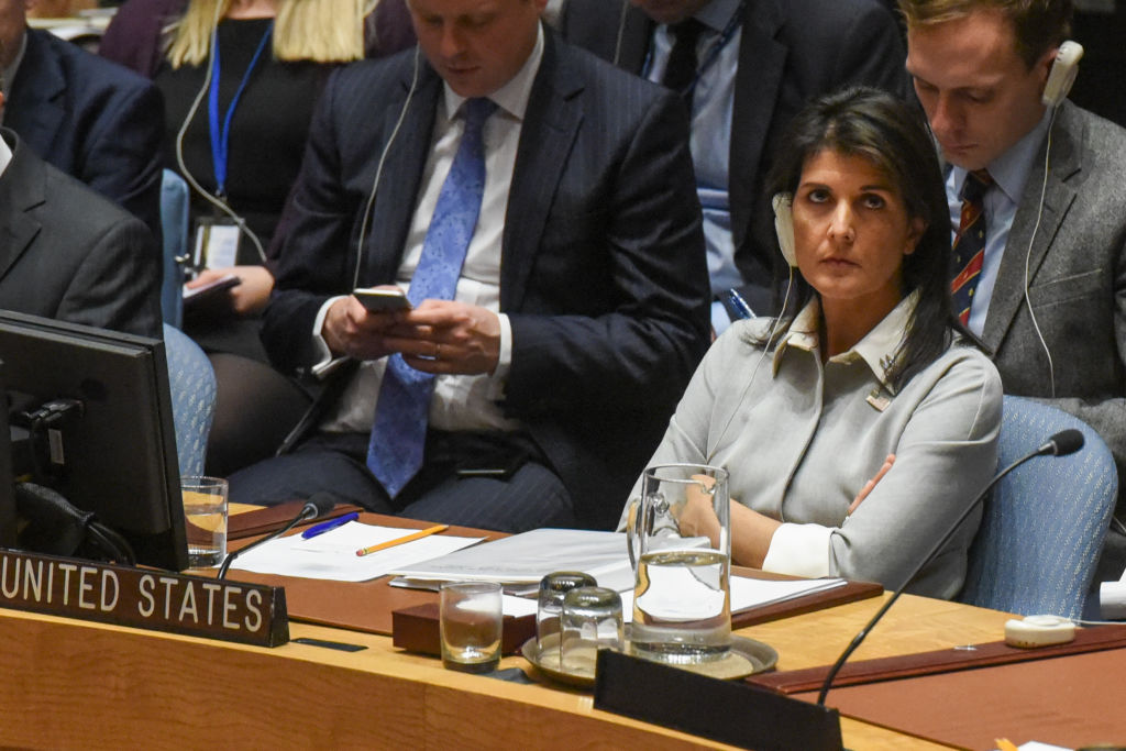 U.N. Ambassador NIkki Haley is not amused