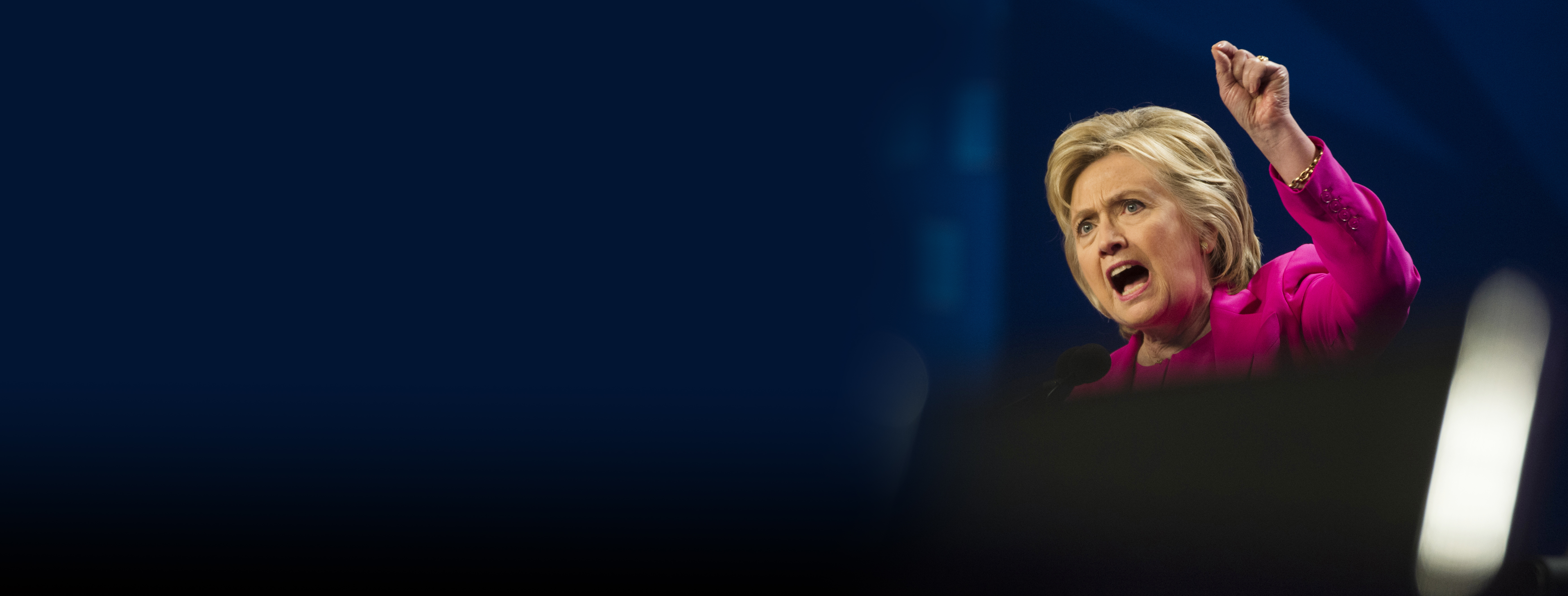 Hillary Clinton campaigns on, the email scandal in her rearview.