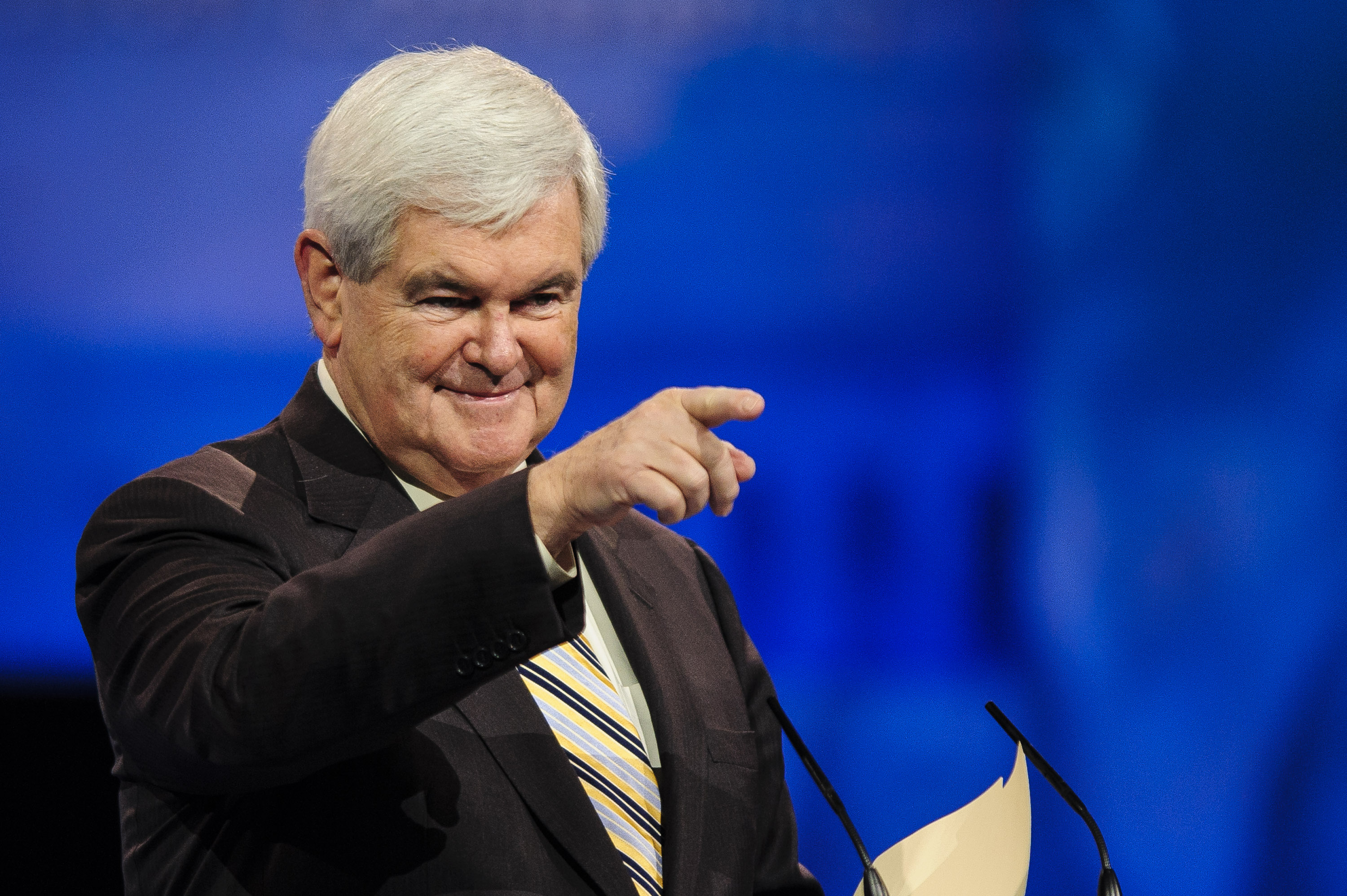 Newt Gingrich on stage