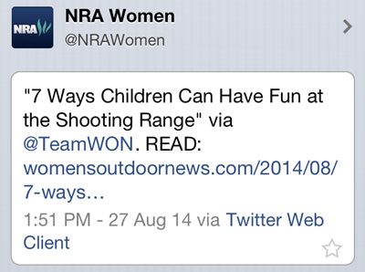 NRA Women could have picked a better time to tweet about kids having &#039;fun at the shooting range&#039;