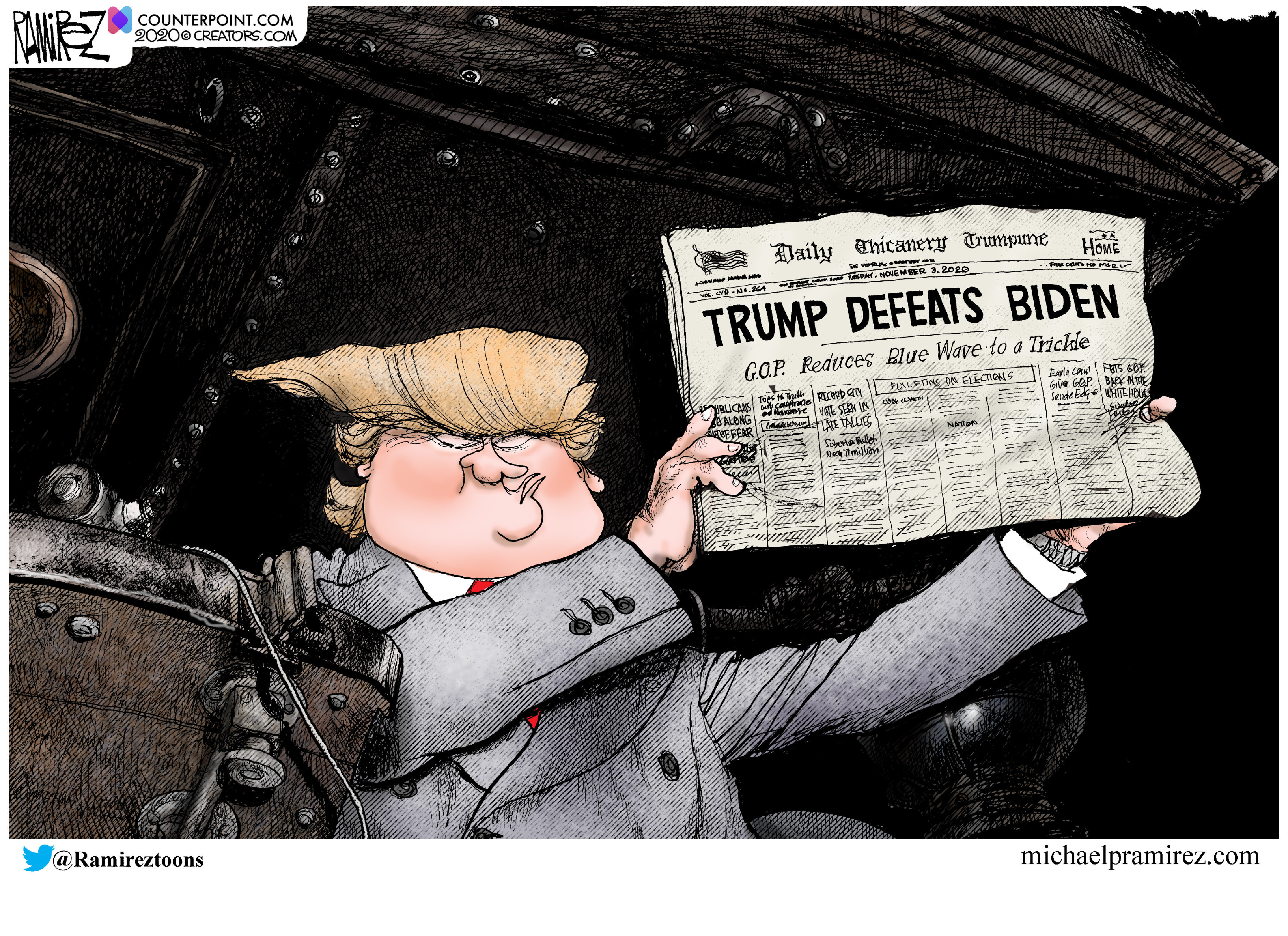 Political Cartoon U.S. Trump Biden Truman&amp;nbsp;