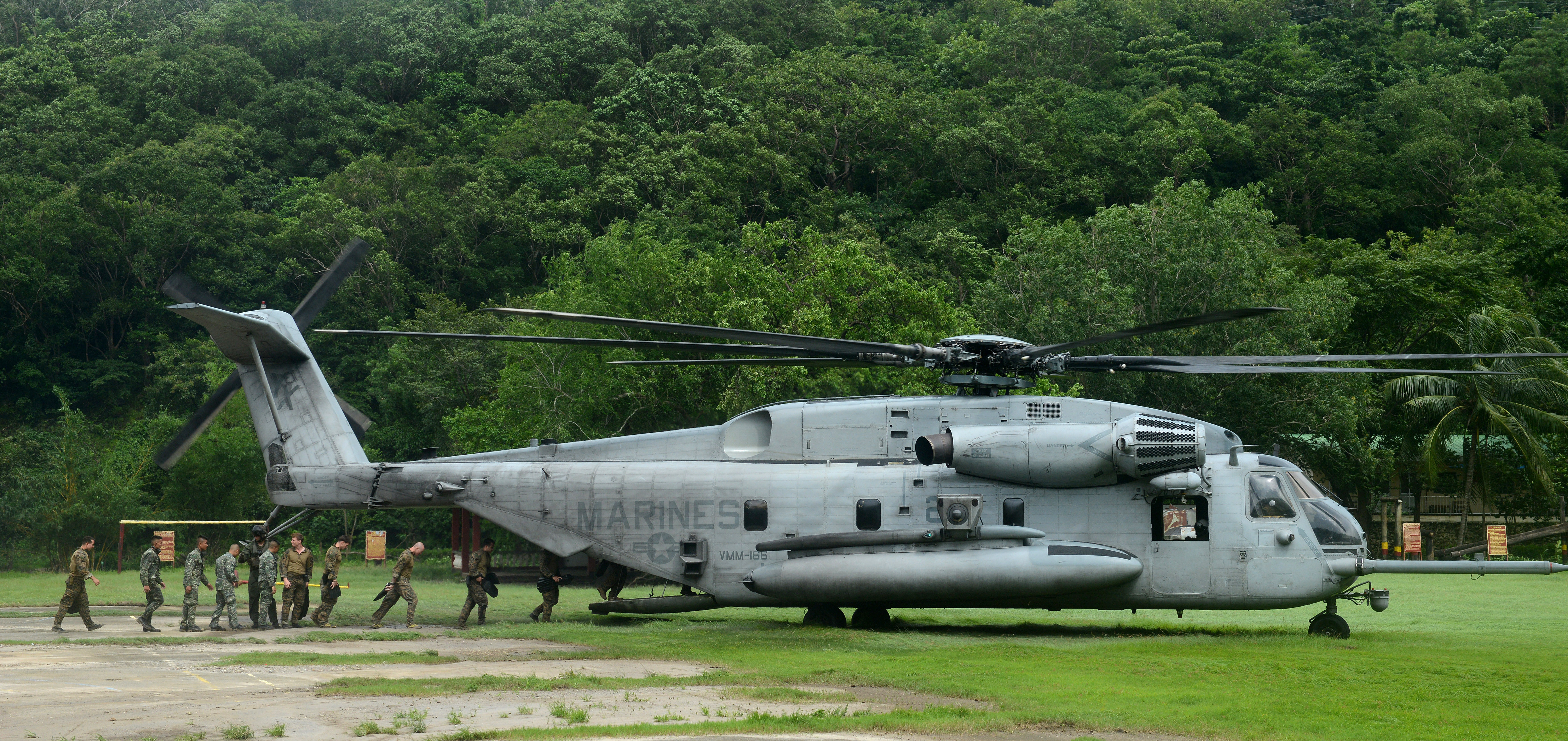 A Marine CH-53E Super Stallion helicopter