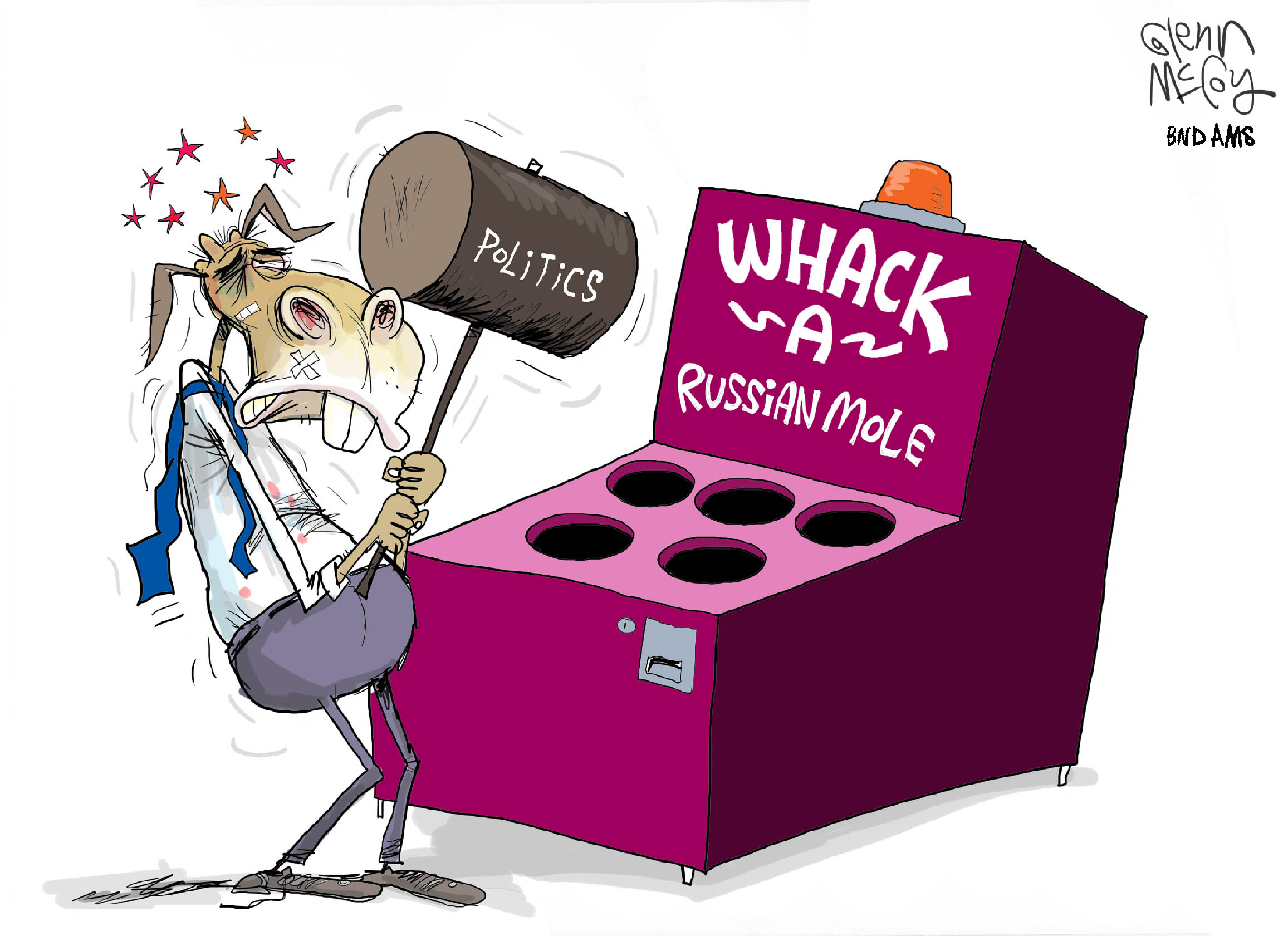 Political cartoon U.S. Russia investigation Democrats