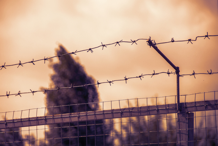 Prison fence. 