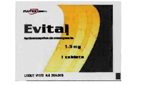 The FDA is warning consumers not to take the emergency contraceptive Evital - if the package looks like the above - because it may be a fake drug.
