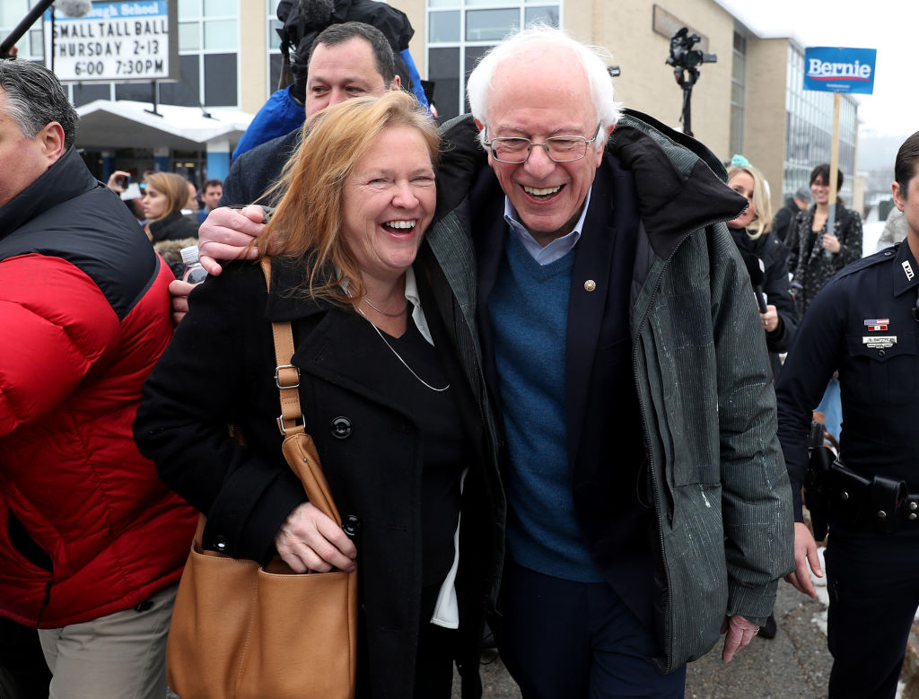 Bernie Sanders and his wife, Jane Sanders.