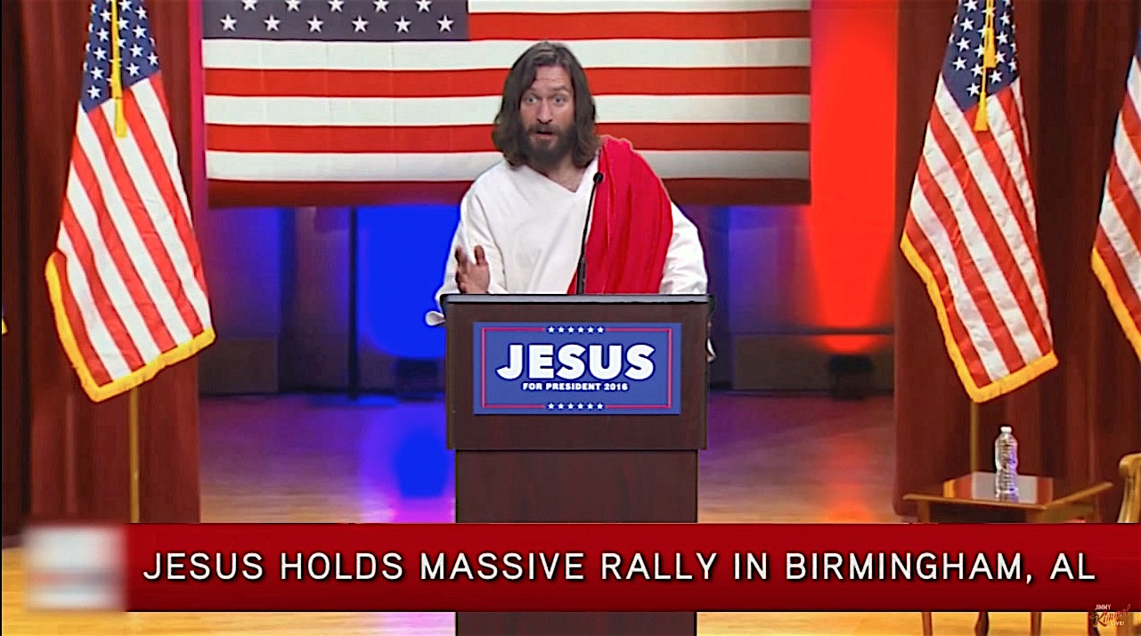 &quot;Jesus&quot; reenacts speeches from actual 2016 presidential candidates