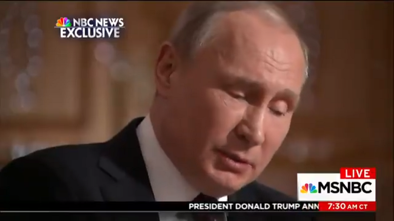 Russian President Vladimir Putin on MSNBC