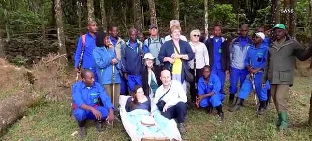 Susie Twydell and her porters in Rwanda.