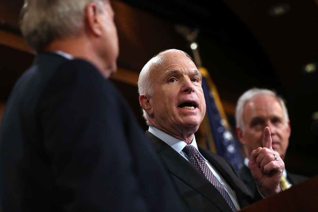 John McCain and senate majority leaders.