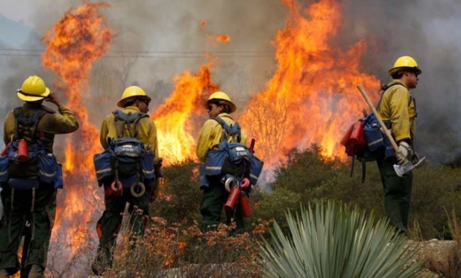 Wildfires, including this one in Glendora, Calif., burned 9.2 million acres in 2012.