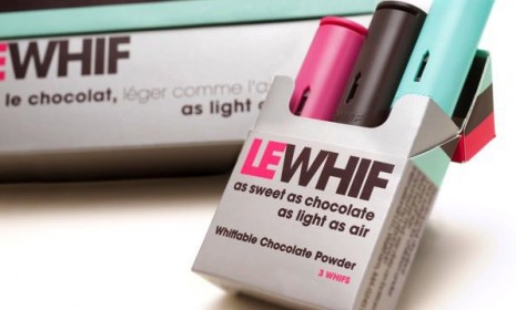 Harvard Professor David Edwards first invented Le Whif, a small device that allows the user to inhale a quick fix of chocolate.