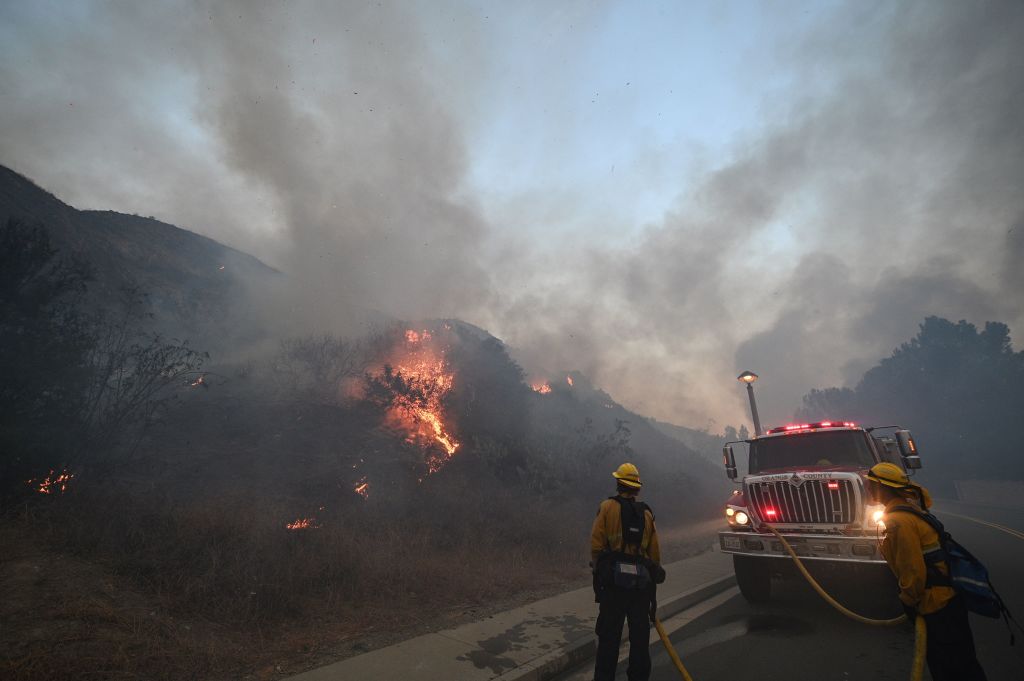 Firefighters in Yorba Linda, California.