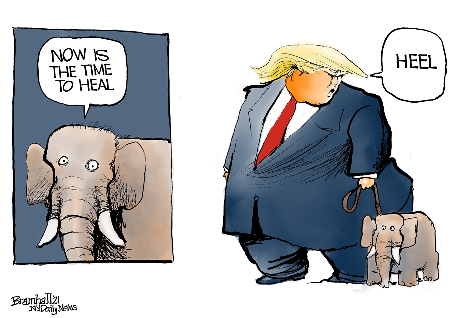 Political Cartoon U.S. Trump GOP capitol riot