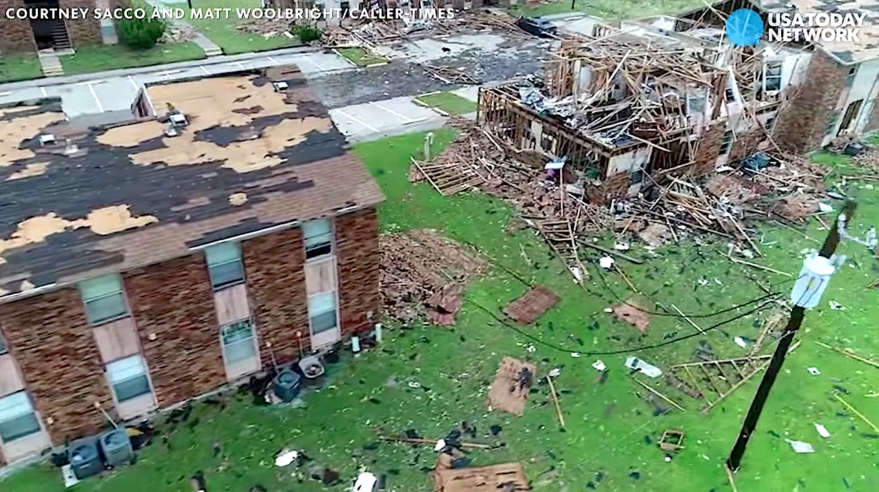 Drone footage captures Rockport, Texas, after Hurricane Harvey