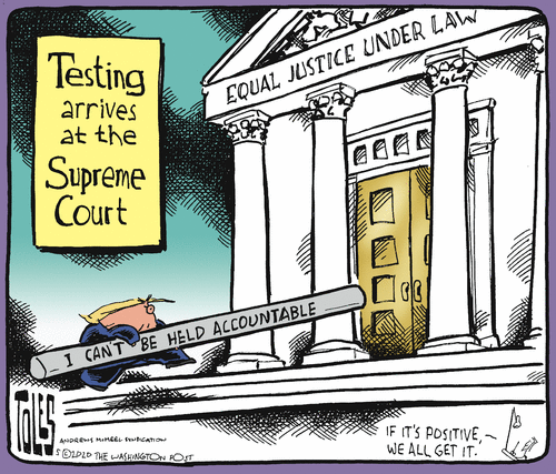 Political Cartoon U.S. Trump supreme court accountability