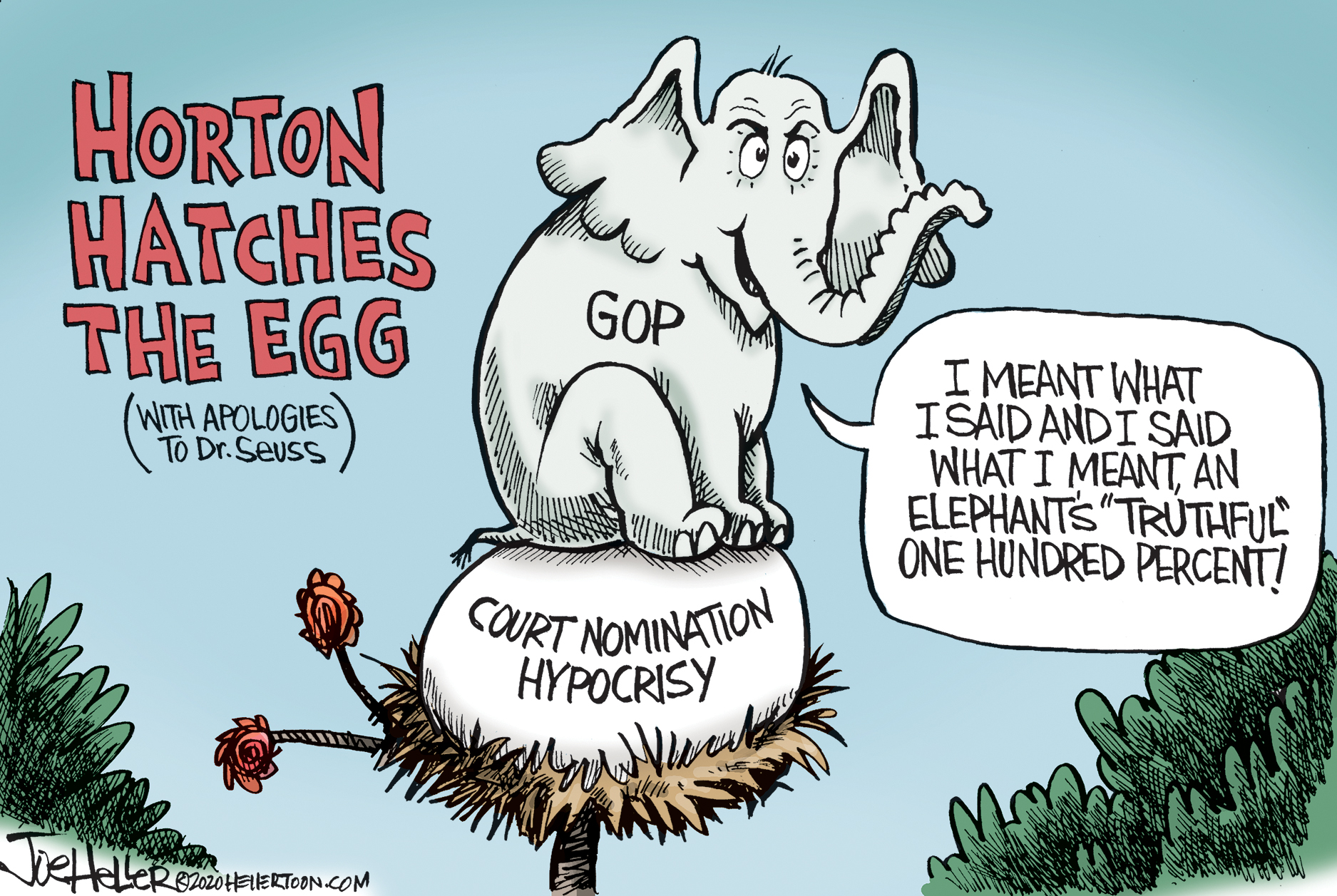 Political Cartoon U.S. Horton Hatches the Egg GOP SCOTUS