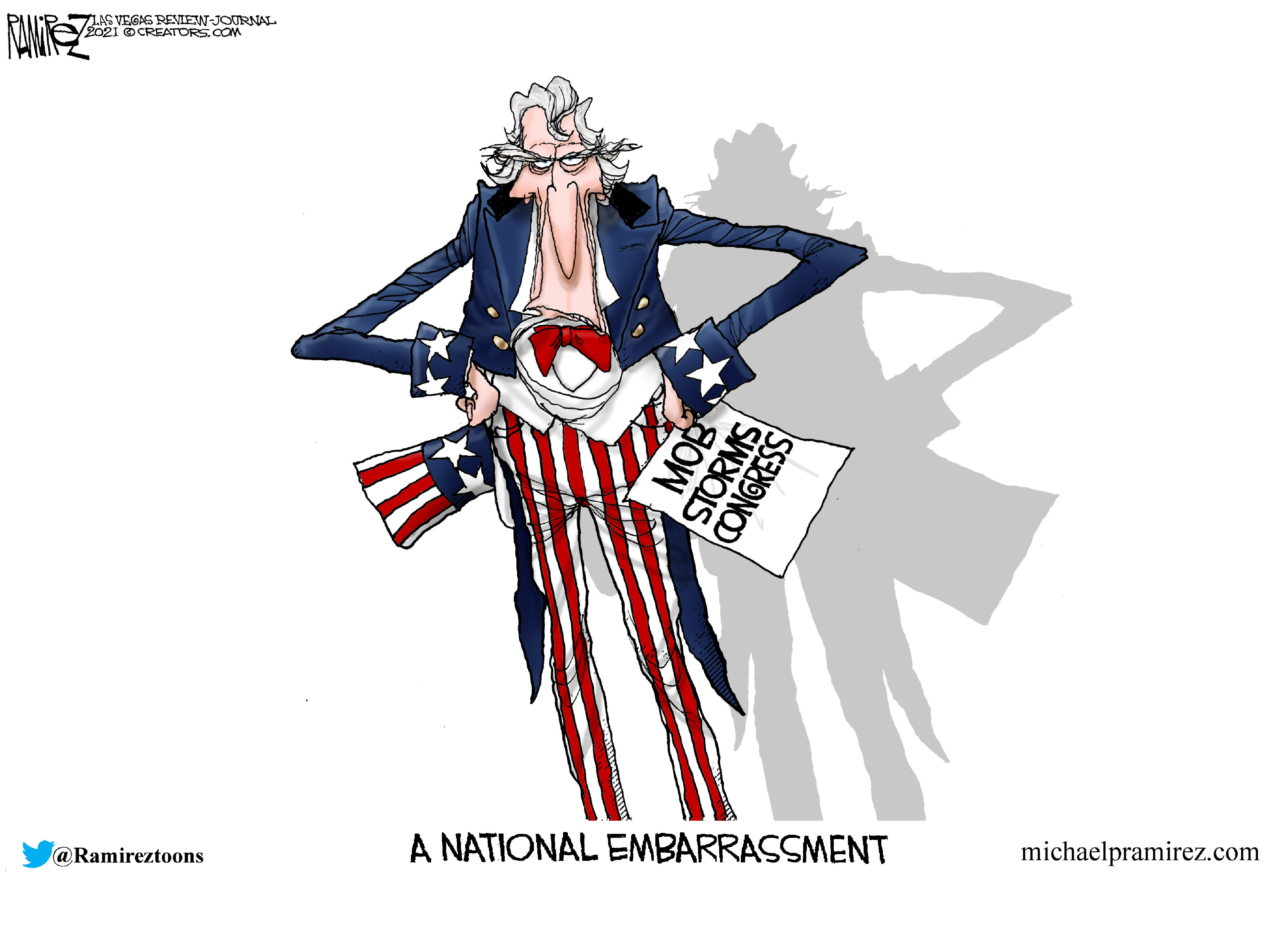 Political Cartoon U.S. Trump capitol riots