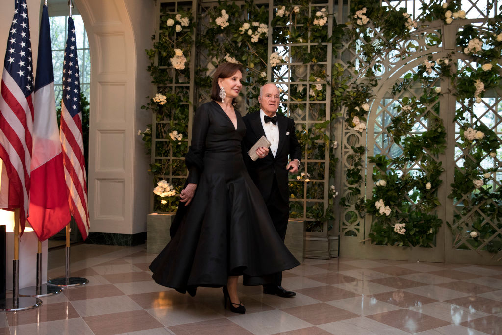 Henry Kravis and his wife at White House state dinner for French president