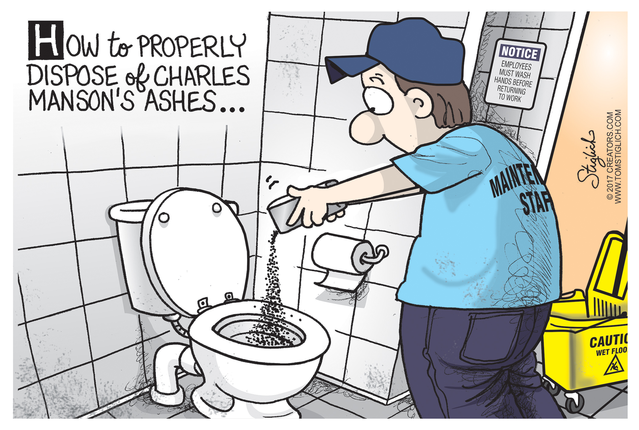 Editorial cartoon U.S. Charles Manson death