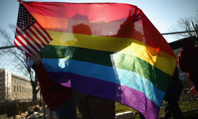 Same sex marriage supporters: Rhode Island becomes the 10th state to legalize gay marriage.
