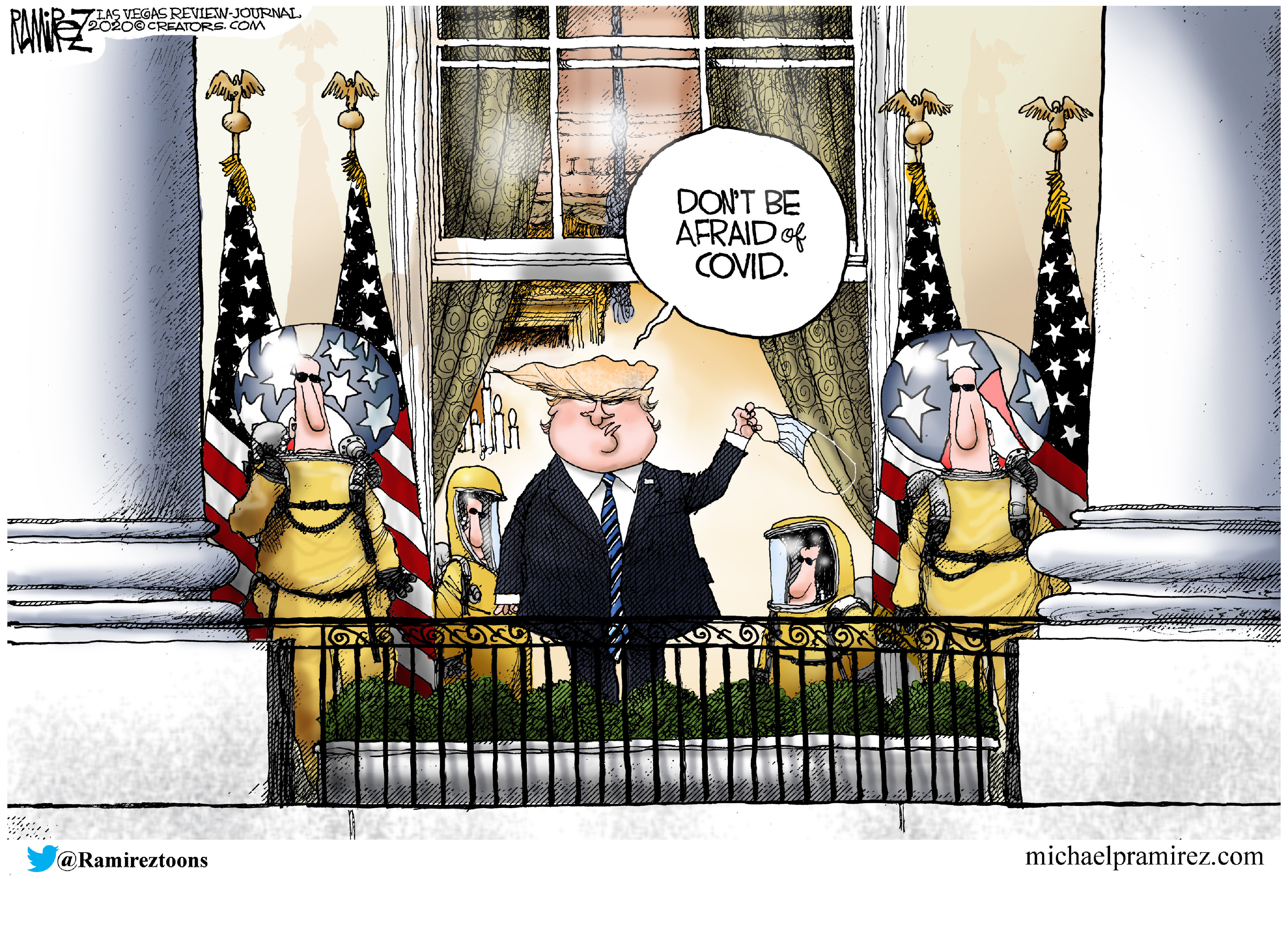 Political Cartoon U.S. Trump COVID White House