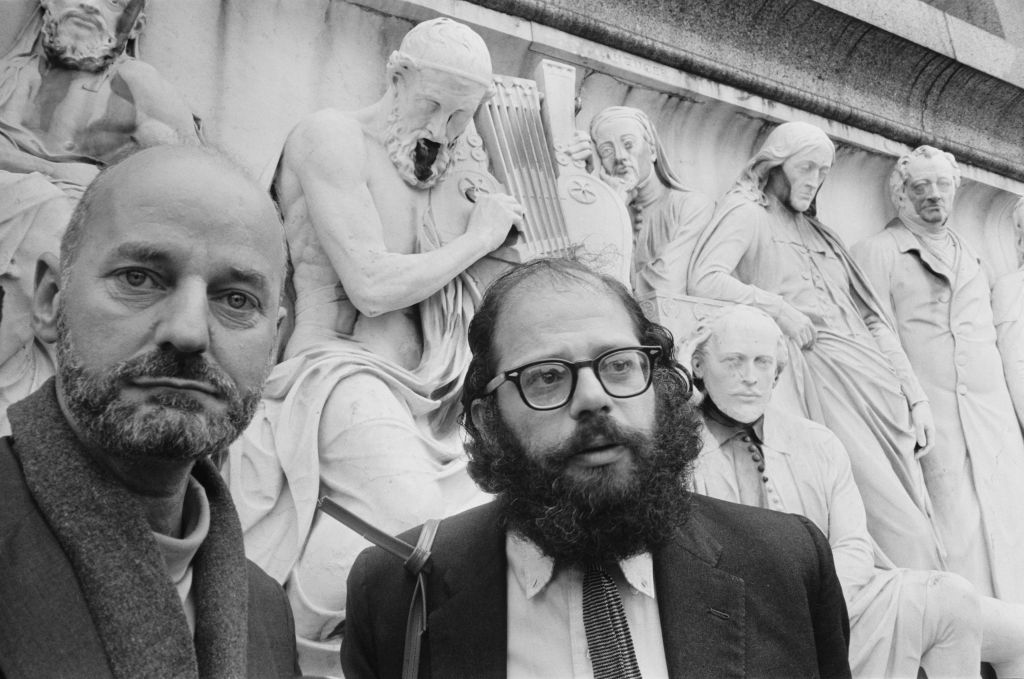 Lawrence Ferlinghetti (left) and Allen Ginsberg 