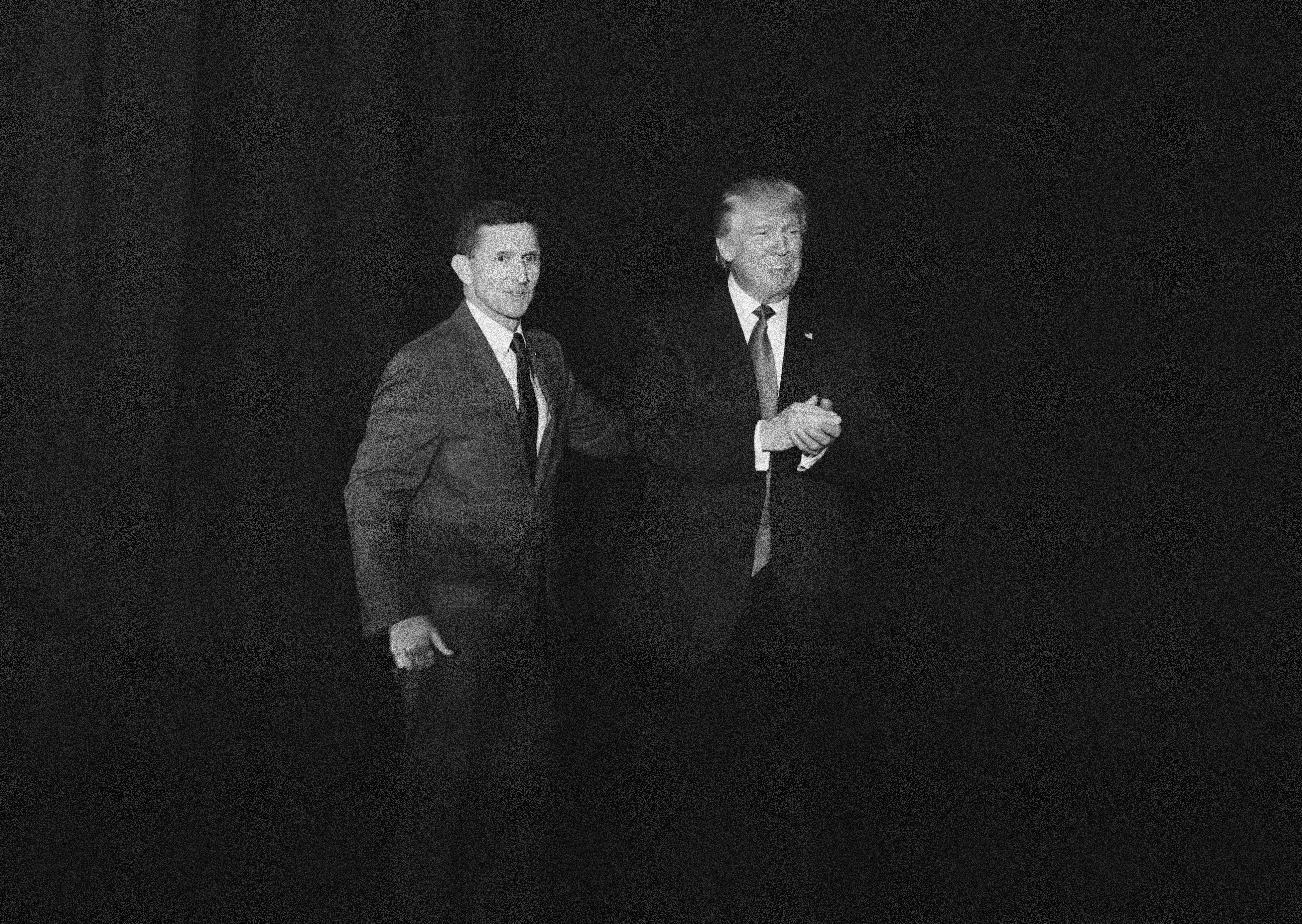 Michael Flynn and President Donald Trump. 